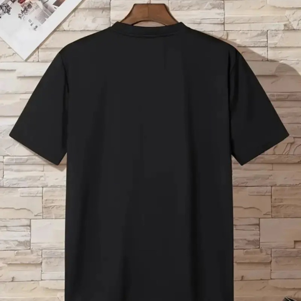 Black Graphic T-Shirt with Colorful Design - Picture 3 of 5
